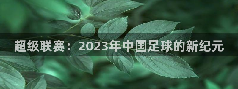 苹果手机的体感游戏：超级联赛：2023年中国足球的新纪元
